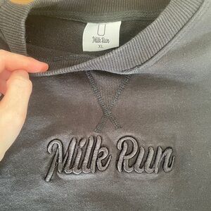 Milk Run Black Sweatshirt